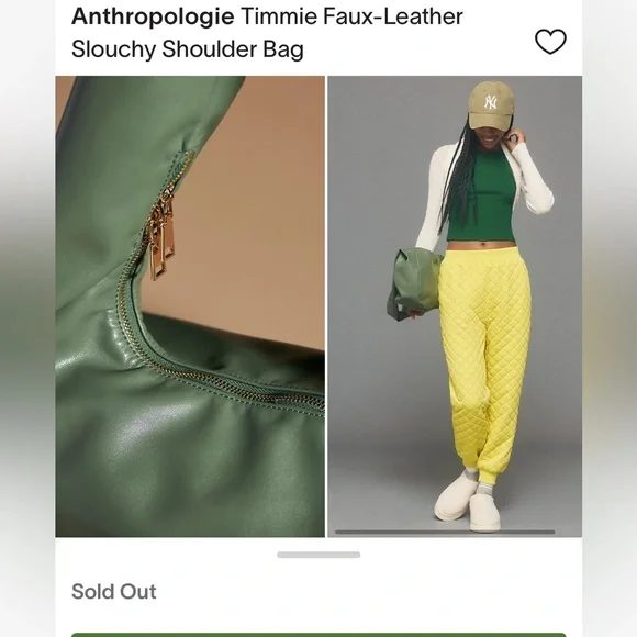 Anthropologie Timmie Faux-Leather Slouchy Shoulder Bag - Picture 2 of 3